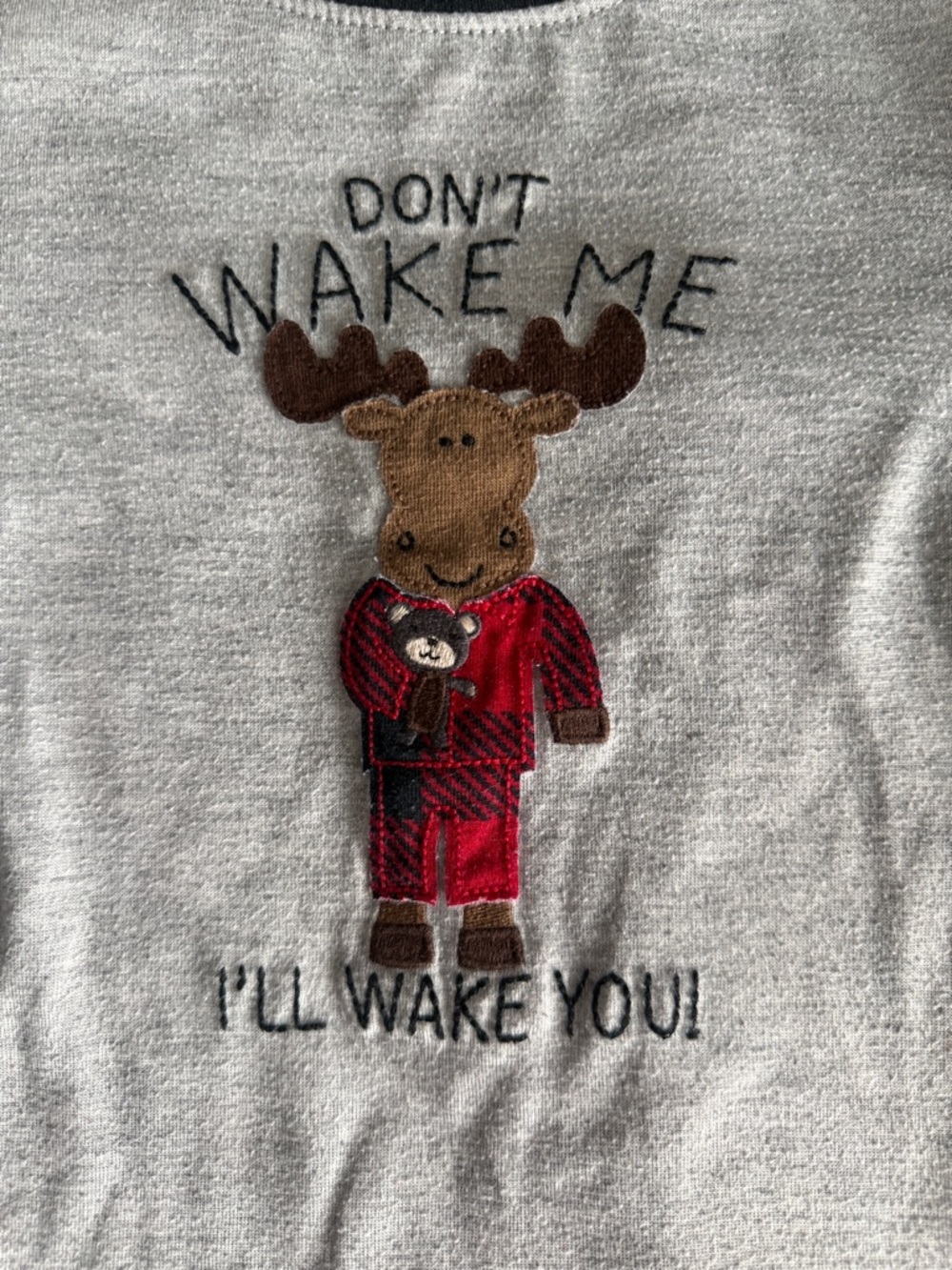 Just One You Carter’s Toddler Gray & Red Moose Pajama Set 3T - Picture 2 of 7